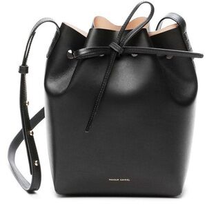 Mansur Gavriel Bucket Bag Ballerina in Black Leather